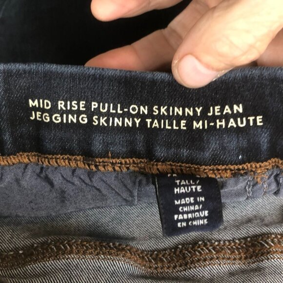 Lands End Womens Jeans Size 8 Tall Mid-Rise Skinny Pull-On Casual Stretch - Picture 9 of 13